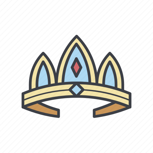 Crown, girl, princess, queen, tiara, wedding, young icon - Download on Iconfinder