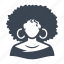 afro woman, afro-american, avatar, user 
