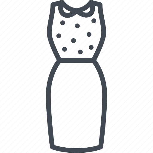 Clothes, dress, evening, line, outline, women icon - Download on Iconfinder
