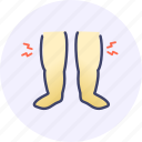 leg, swelling, pms, period, menstruation, emoji