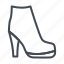 clothes, heels, high, line, outline, women 