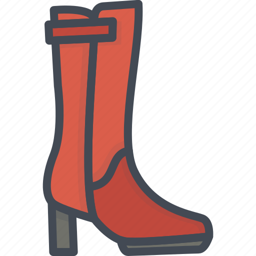 Boots, clothes, filled, heels, high, outline, women icon - Download on Iconfinder