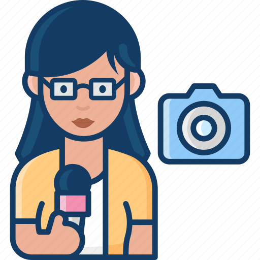 Journalist, women, job, avatar icon - Download on Iconfinder