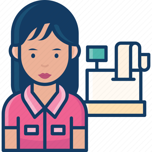 Cashier, women, job, avatar icon - Download on Iconfinder