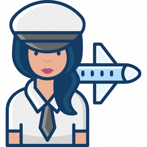 Pilot, women, job, avatar icon - Download on Iconfinder