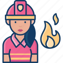 firefighter, women, job, avatar