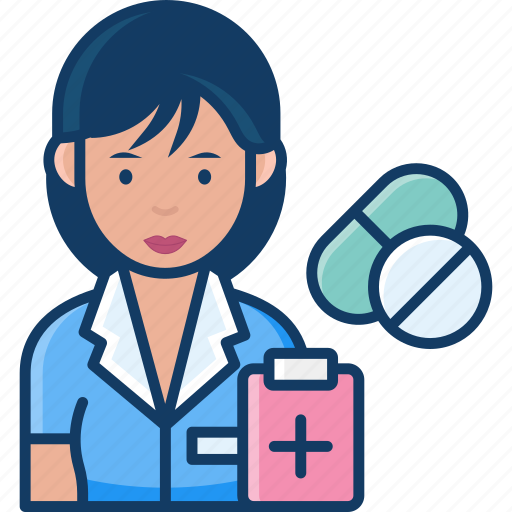 Pharmacist, women, job, avatar icon - Download on Iconfinder