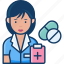 pharmacist, women, job, avatar 