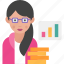 financial analyst, women, job, avatar 