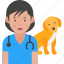 veterinarian, women, job, avatar 