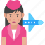 flight attendant, women, job, avatar 