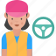 truck driver, women, job, avatar 