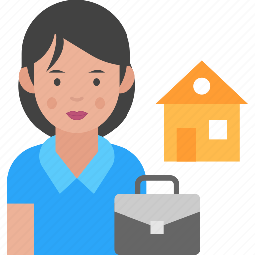 Real estate agent, women, job, avatar icon - Download on Iconfinder