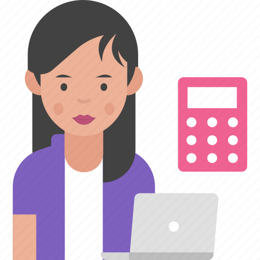 Accountant, women, job, avatar icon - Download on Iconfinder