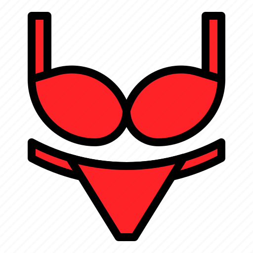 Bikini, bra, panty, swimwear, undergarment, underwear icon - Download on Iconfinder