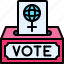 women, celebrate, vote, election, international, day, box 