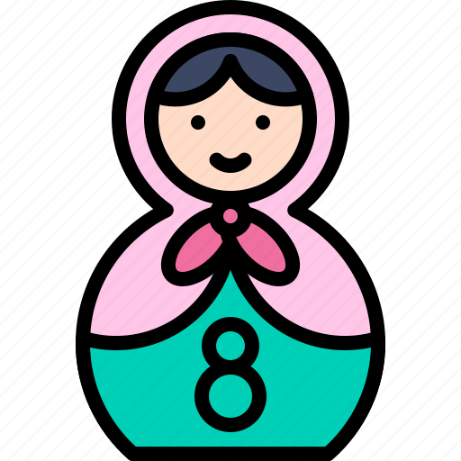 Women, celebrate, matryoshka doll, march, woman icon - Download on Iconfinder