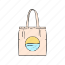 reusable, tote, shopping, cotton, bag