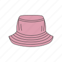 bucket, hat