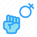 feminism, protest, hand, gesture, female, woman