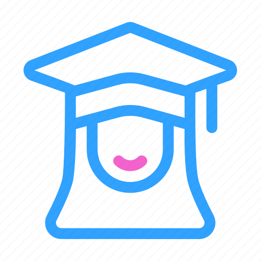 Education, women, graduation, student, female icon - Download on Iconfinder