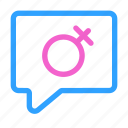 gender, bubble, chat, speech