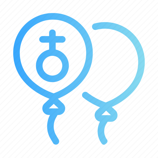 Balloon, gender, party, blue, baby icon - Download on Iconfinder