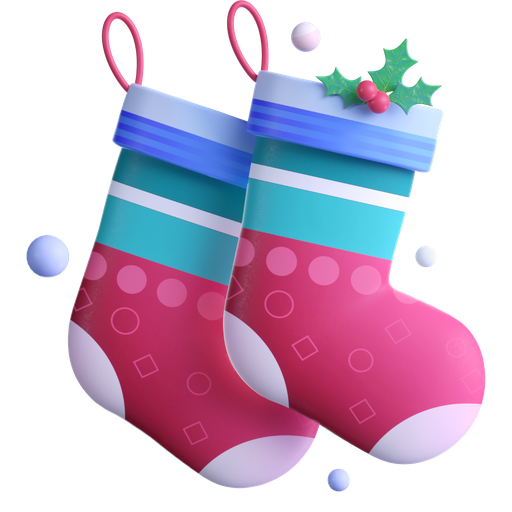 Socks, winter, christmas 3D illustration - Free download