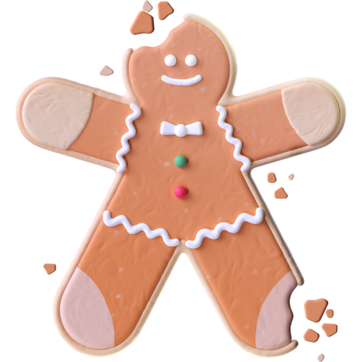 Gingerbread, cookie, christmas, gingerbread man 3D illustration - Free download