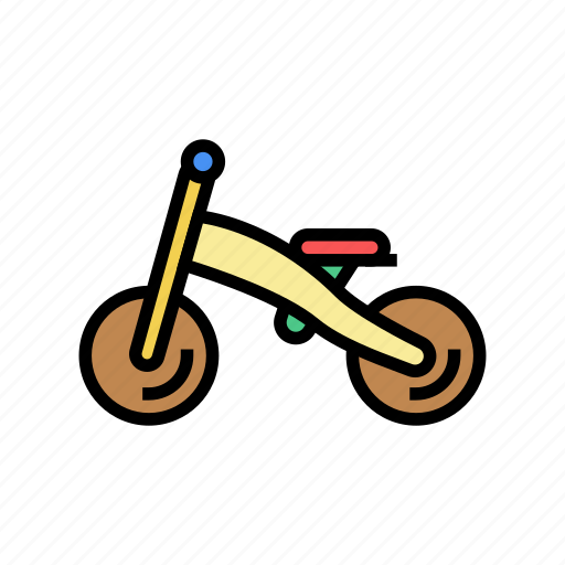 Bike, wooden, toy, children, play, time icon - Download on Iconfinder
