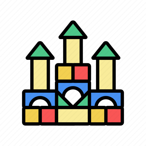 Building, blocks, wooden, toy, children, play icon - Download on Iconfinder
