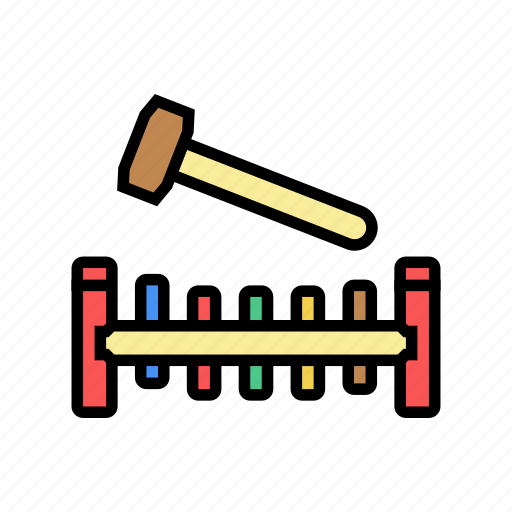 Pounding, bench, wooden, toy, children, play icon - Download on Iconfinder