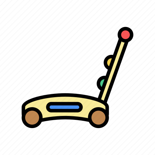 Push, toy, wooden, children, play, time icon - Download on Iconfinder
