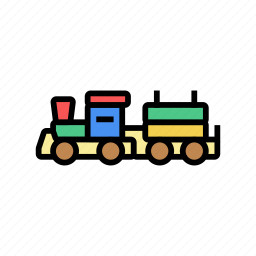 Train, wooden, toy, children, play, time icon - Download on Iconfinder