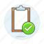 approved, check, checkmark, clipboard, complete, paper, ready, synced, task, work 