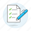 checklist, checkmark, complete, do, document, list, pen, task, things, to, work 
