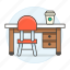 chair, coffee, desk, drawer, work, workspace 