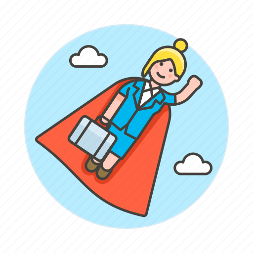Career, day, female, fly, growth, motivation, promotion icon - Download on Iconfinder