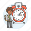 clock, alarm, schedule, clipboard, work, hours, responsible, male, organized, efficient, deadline 