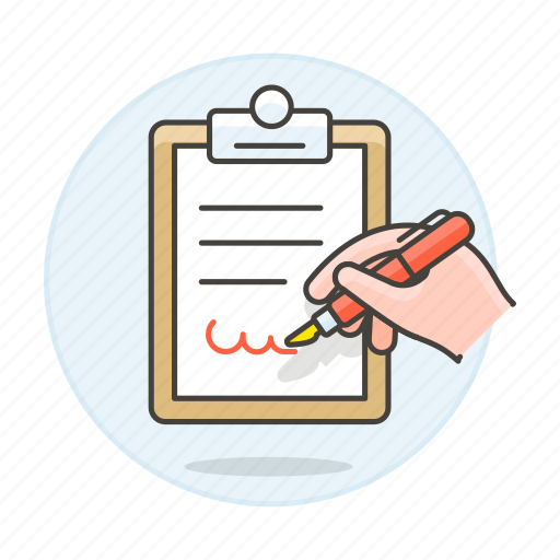 Clipboard, document, office, sign, signature, supplies, work icon - Download on Iconfinder