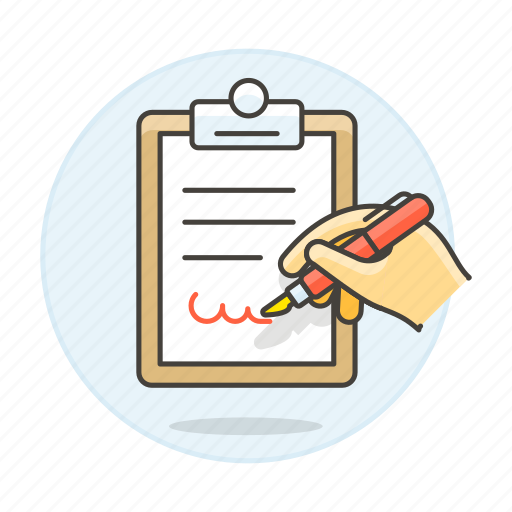 Clipboard, document, signature, sign, office, supplies, work icon - Download on Iconfinder
