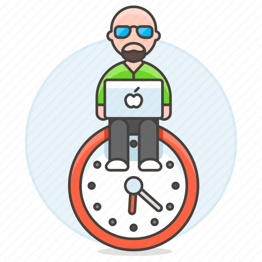 Male, laptop, deadline, efficient, hours, work, sit icon - Download on Iconfinder