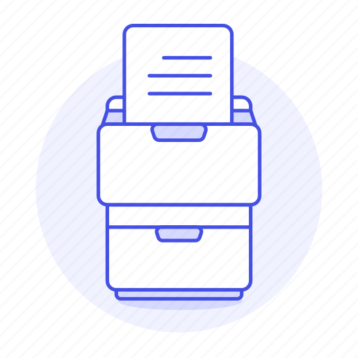 Drawer, archive, file, paper, white, document, furniture icon - Download on Iconfinder