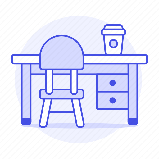 Chair, coffee, desk, drawer, work, workspace icon - Download on Iconfinder