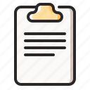 clipboard, document, file, paperwork, report