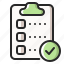 accept, checklist, checkmark, complete, list, tasks 