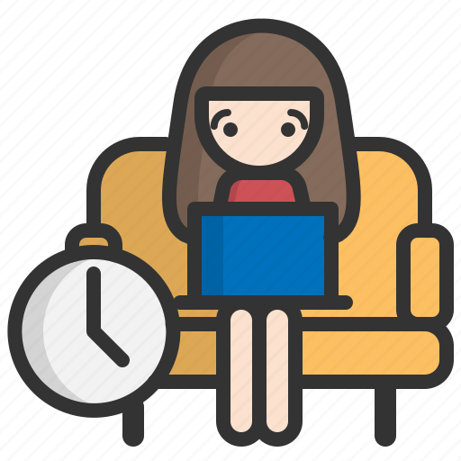 House, online, quarantine, social distancing, time, work, work from home icon - Download on Iconfinder