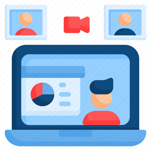 Communication, meeting, online conference, online meeting, online presentation, presentation, video-conference icon - Download on Iconfinder