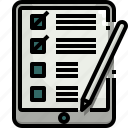 business, checklist, electronic, finance, pen, tablet, technology