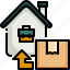 box, delivery, home, house, package, parcel, shipping 